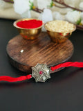 Silver Divine Swastik Rakhi for Brothers | AMOLA