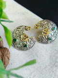 Half Moon Oxidized Studs | AMOLA