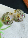 Half Moon Oxidized Studs | AMOLA