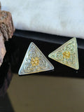 Triangular Oxidised Studs | AMOLA