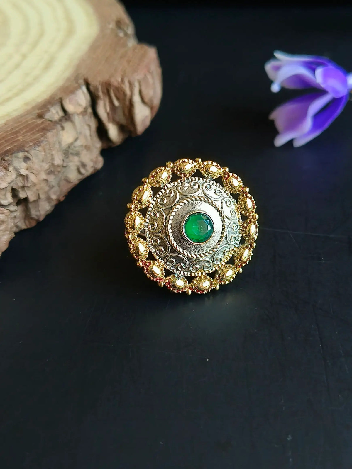 tribal Oxidised Adjustable Rings | AMOLA