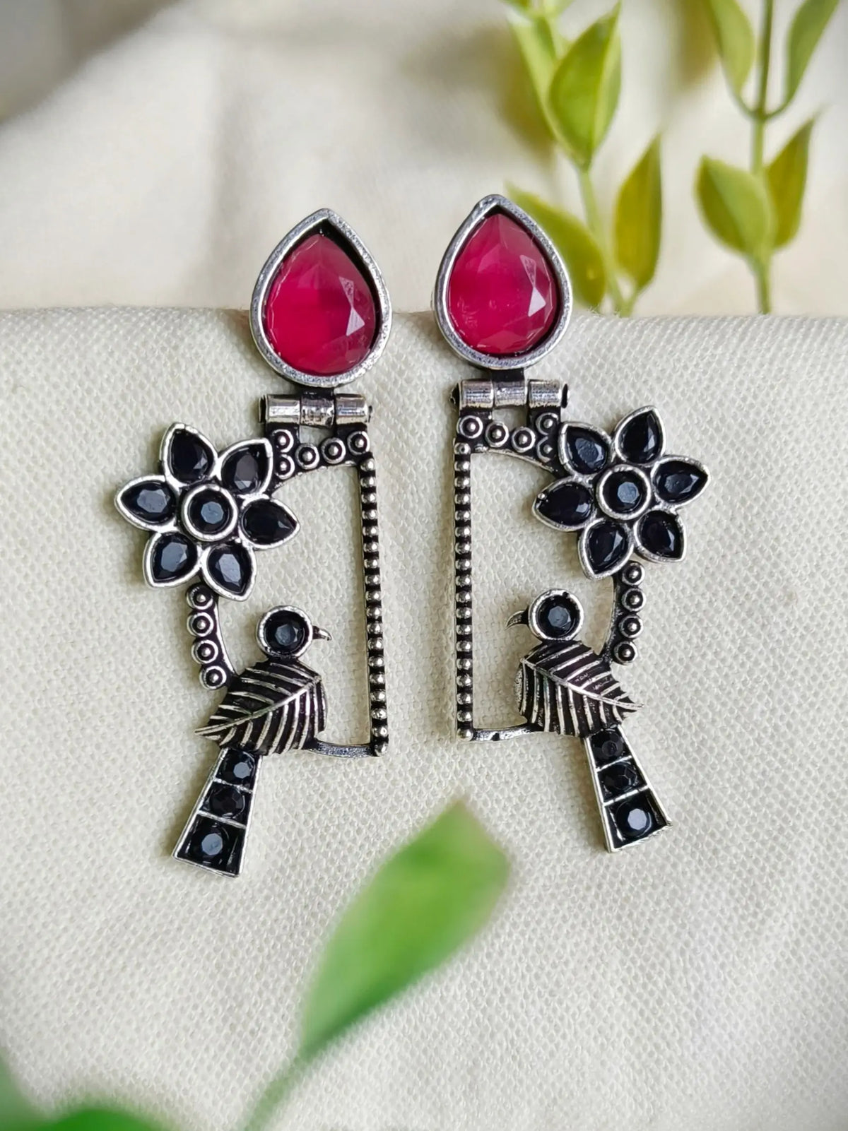 Oxidised Premium Quality Bird Dangler Earrings for Elegant Look | AMOLA