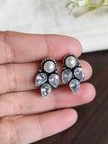 Brass Oxidised Stud Earrings for Daily Casual Wear | AMOLA