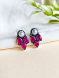 Brass Oxidised Stud Earrings for Daily Casual Wear | AMOLA