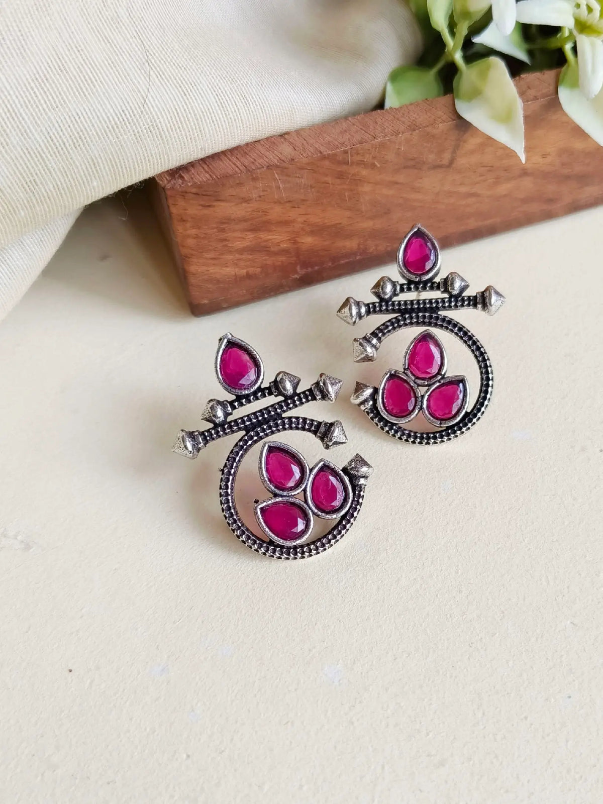 Premium Oxidised Earrings with Intricate Design & Timeless Finish | AMOLA