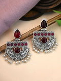 Antique Silver Pearl Dangler Earrings for Parties and Traditions | AMOLA