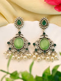 Antique Pearl Silver Earrings – Perfect for Traditional Elegance | AMOLA