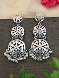Trendy 925 Silver Plated Three-Line Pearl Drops Dangler Earrings | AMOLA