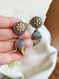 Dual Tone Mango Shape Dangler Earring | AMOLA