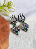 Divine 925 Silver Trishul Stud Earrings | AMOLA