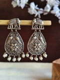 Antique 925 Silver Elephant Dangler Earrings | AMOLA