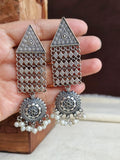 925 Silver Plated Navratri Earrings | AMOLA