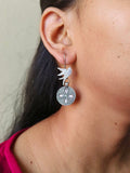 Silver Look Alike Sparrow Hook Earrings  | AMOLA