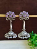 Antique Silver Pearl Jhumka Earrings | AMOLA