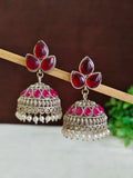 Navratri Oxidised Jhumkas with Beads | AMOLA