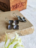 Oxidized Floral Pearl Drop Earrings | AMOLA