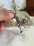 Elegant Pearl Silver Replica Stud Earrings | AMOLA