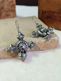 Oxidized Silver Ghungroo Hook Earrings | AMOLA
