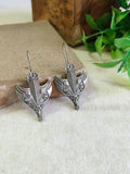 Oxidised Silver Tribal Hook Earrings | AMOLA