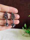 Antique Oxidised Woman Motif Drop Earrings | AMOLA