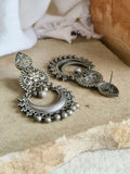 Elegant Oxidised Chandbali Antique Earrings | AMOLA