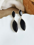 Oxidized Marquis Drop Dangle Earrings | AMOLA