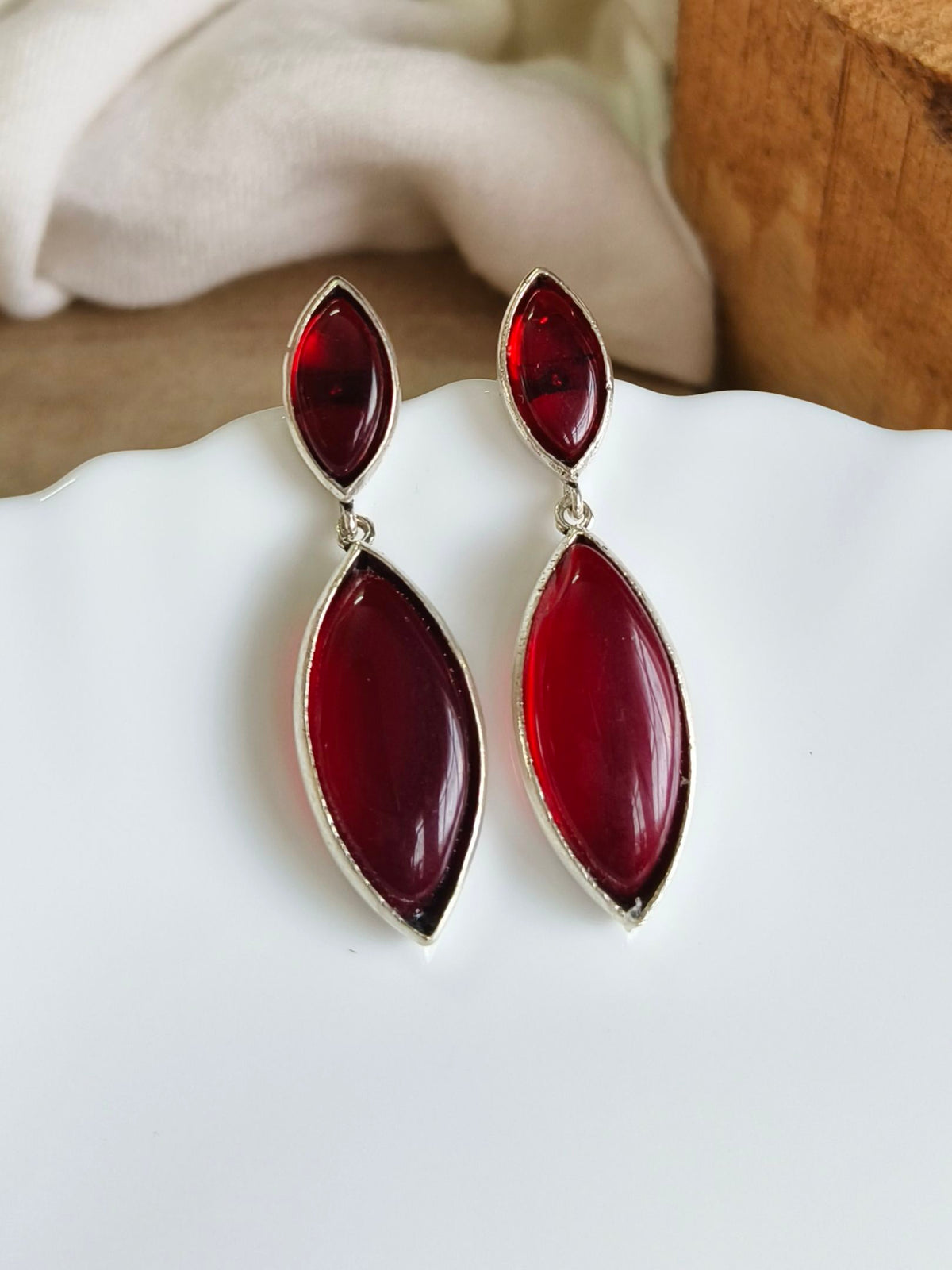 Oxidized Marquis Drop Dangle Earrings | AMOLA