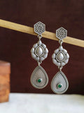 Elegant Silver Polish Replica Dangler Earrings | AMOLA