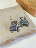 Camel Design Oxidised Brass Hook Earrings | AMOLA