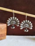 Classic Oxidised Silver Hook Earrings | AMOLA