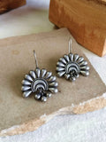 Classic Oxidised Silver Hook Earrings | AMOLA