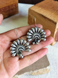 Classic Oxidised Silver Hook Earrings | AMOLA