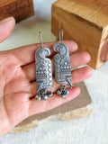 Silver Parrot Ghungroo Drop Earrings | AMOLA