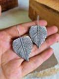 Oxidised Pan Shape Hook Earrings | AMOLA
