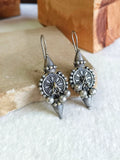 Navratri Oxidised Silver Hook Earrings | AMOLA