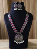 Traditional Silver Replica Pearl Drop Necklace | AMOLA