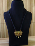 Antique Golden Pendant Thread Necklace | AMOLA