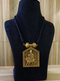 Golden German Silver Durga Pendant | AMOLA
