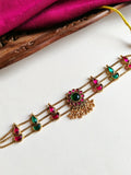 Gold Plated Gemstone Royal Choker Set | AMOLA