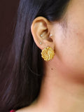Elegant Golden Stud Earrings | AMOLA