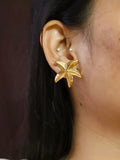 Golden Starfish Anti-Tarnish Steel Studs | AMOLA