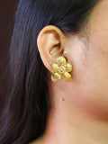 Golden Mini Floral Stud Earrings | AMOLA