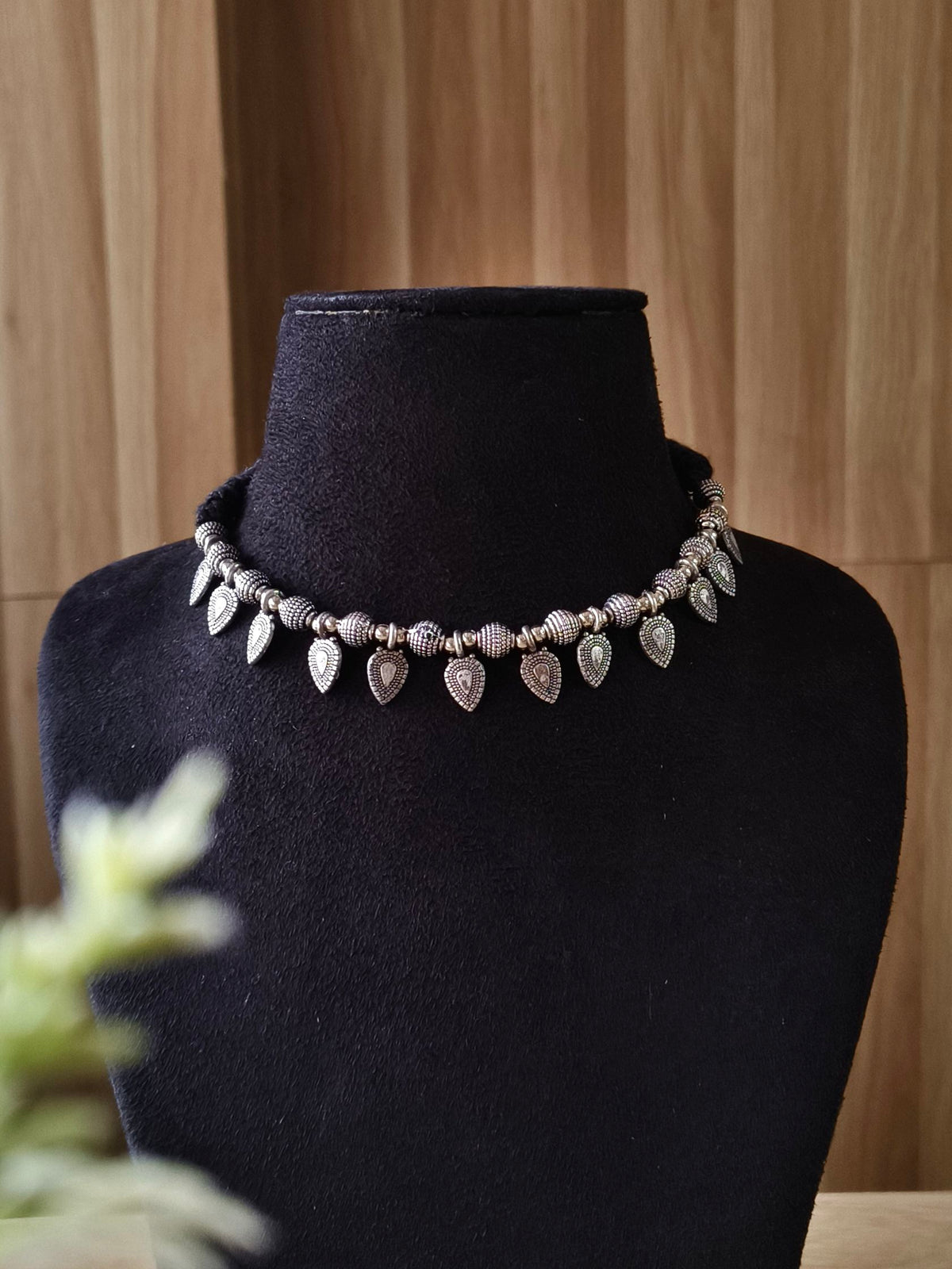 German Silver Tribal Thread Choker | AMOLA
