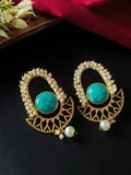 Golden Monalisa Stone Contemporary  Earrings | AMOLA