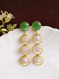 Golden Amrapali Pearl Dangler Earrings | AMOLA