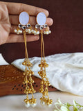 Antique Golden Kashmiri Pearl Ghungroo Danglers | AMOLA