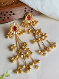 Traditional Kashmiri Gold Long Ear Chains Earring| AMOLA