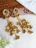 Kashmiri Golden Long Ghungroo Danglers Earring | AMOLA