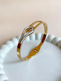 Gold Openable American Diamond Bracelet | AMOLA