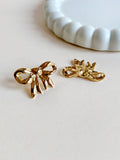 Golden Anti-Tarnish Bow Stud Earrings | AMOLA
